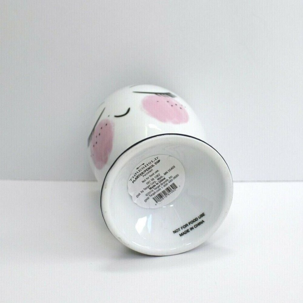 Threshold Face Porcelain Planter Pencil Makeup Brush Holder Cup - Picture 4 of 4